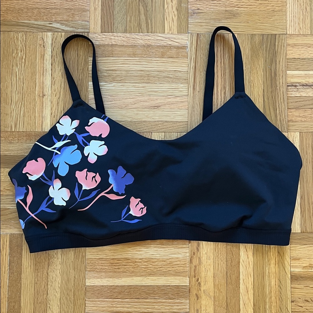 adidas Black Leggings with Floral Design - Picture 2 of 9